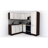 Bucatarie de Colt GENA NEW 8 ST. 180-210, Fara Corp de Cuptor, Wenge / Decor K010